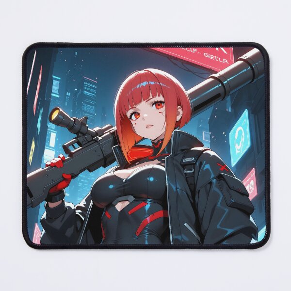 Item preview, Futuristic cyberpunk girl with bazooka designed and sold by Planet Utoppia.