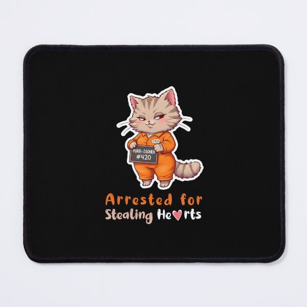 Item preview, Cute Cat Shirt – Heart Stealing Offender designed and sold by Meow Cat.