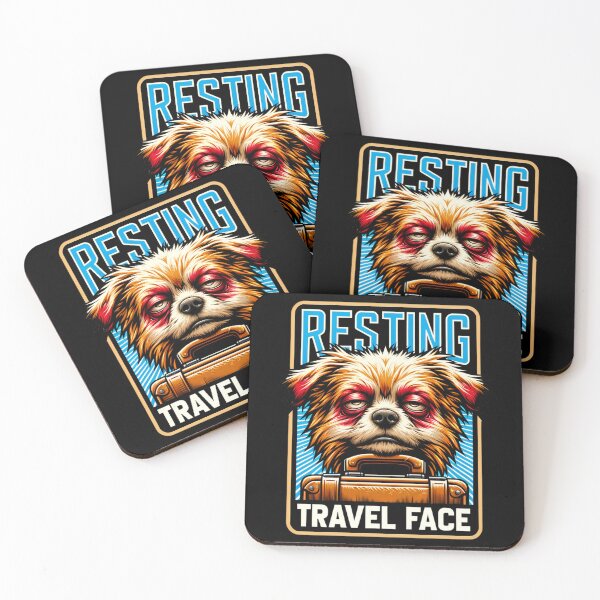 Item preview, Resting Travel Face Dog designed and sold by sparsonboutique.