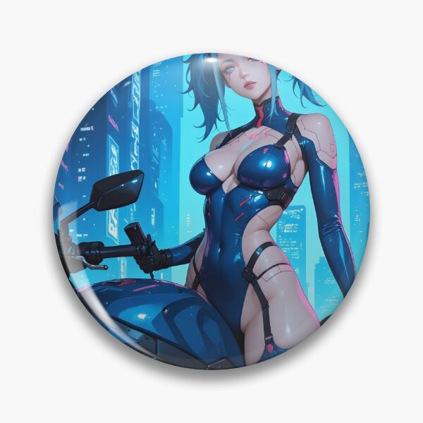 Item preview, Futuristic cyberpunk girl on a motorcycle designed and sold by Planet Utoppia.
