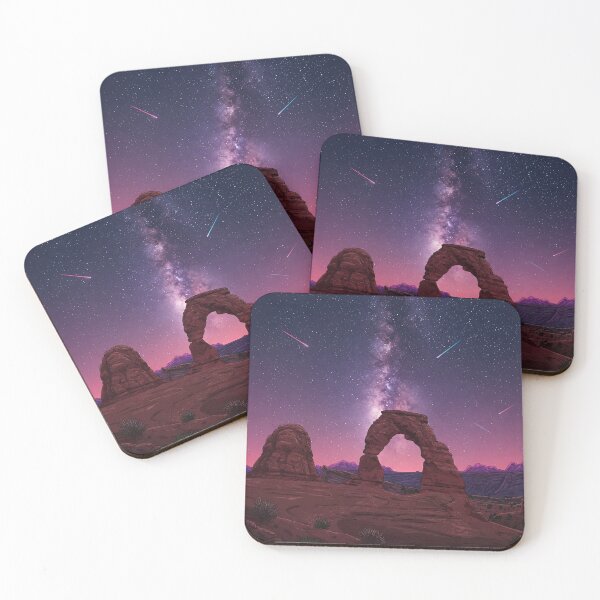 Item preview, Arches National Park Starry Night Desert Art Print designed and sold by Rushurban.