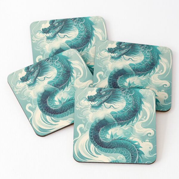 Item preview, Turquoise Majestic Chinese Dragon 2 designed and sold by SparroCreative.