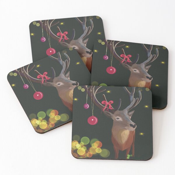Item preview, Christmas with deer designed and sold by iska-artist.