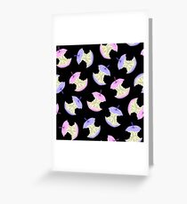 Neon apples black Greeting Card