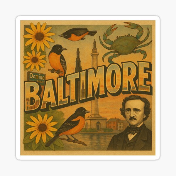 Item preview, Baltimore, Maryland Vintage Postcard Collage designed and sold by plittle1.
