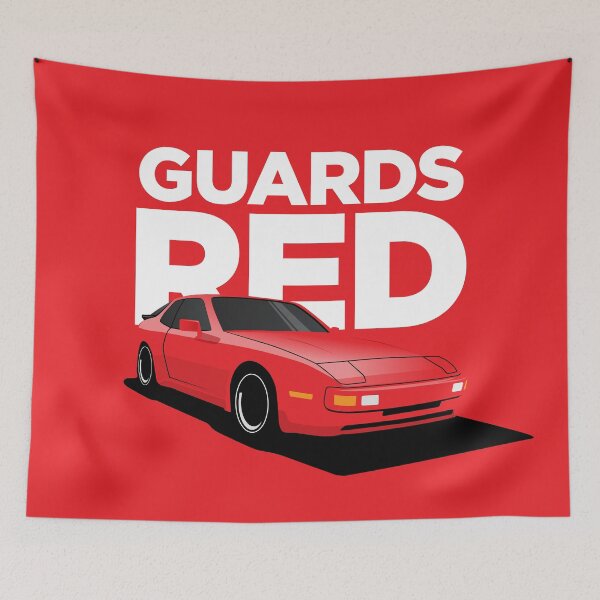Item preview, Porsche 944 Turbo Guards Red Illustration designed and sold by blackdogshop.