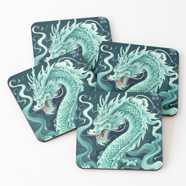 Item preview, Turquoise Majestic Chinese Dragon 4 designed and sold by SparroCreative.