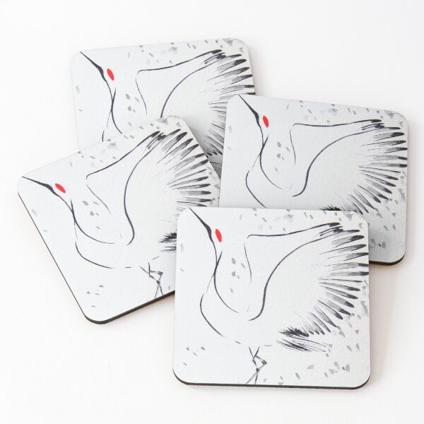 Item preview, Red-Crowned Crane Splashing | Japanese Cranes | Zen Art designed and sold by AngelaMarieArt.
