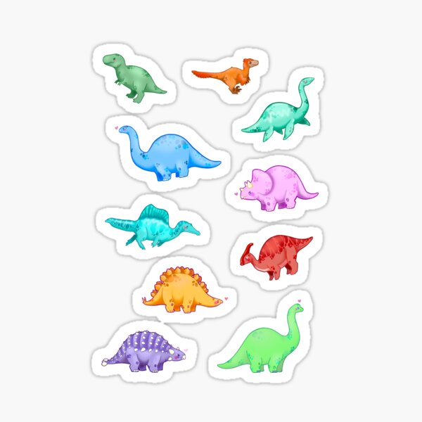 Item preview, Cute colorfull dinosaurs designed and sold by VraptorDoodles.