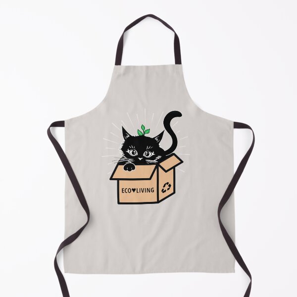 Item preview, Cat in Eco Recycled Box with Growing Leaves designed and sold by ShaireProd.