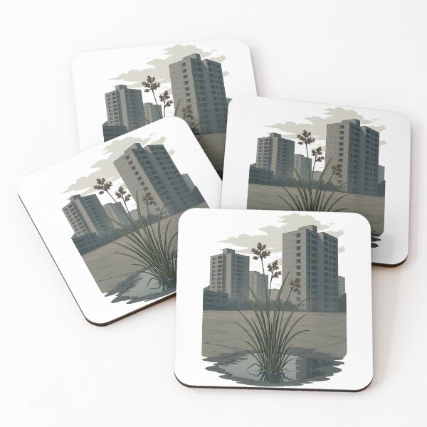 Item preview, Urban Nature Contrast – Club Rush in Helsinki Brutalist Landscape Vector Art designed and sold by WAUZ.