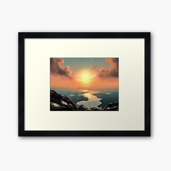 Aperçu de l'œuvre Golden Horizon – Coucher de soleil paisible sur l'océan créée et vendue par MartyInfinity.