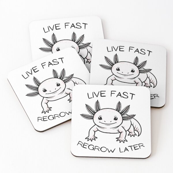 Item preview, Axolotl "Live Fast Regrow Later" Funny T-Shirt designed and sold by Makaylacooper23.