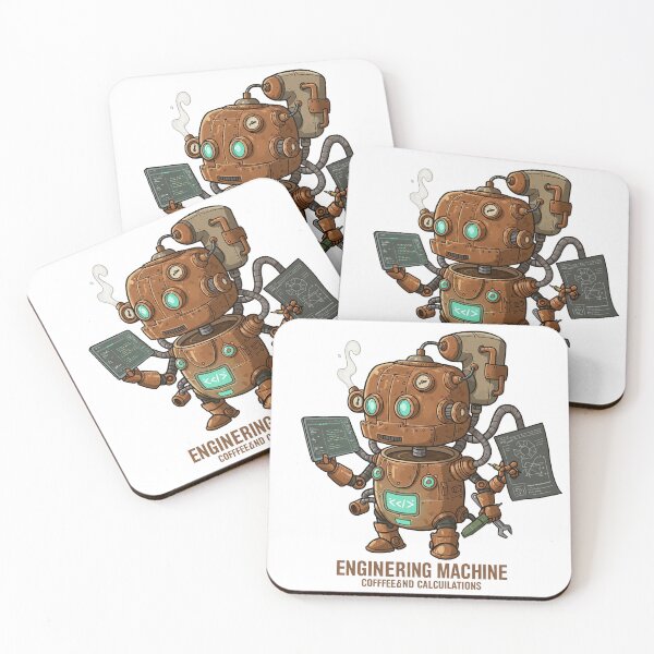 Item preview, Coffee-Powered Engineering Robot Funny Tech designed and sold by Rushurban.