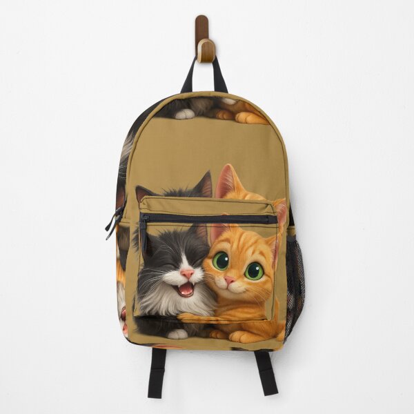 Item preview,  Cat Hug – Cute Black & White and Tabby Cat in 3D Style designed and sold by branaghbel.