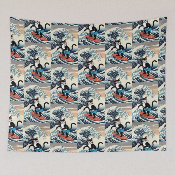 Item preview, Surfs Up Great wave, サーフィンする designed and sold by matteflor.