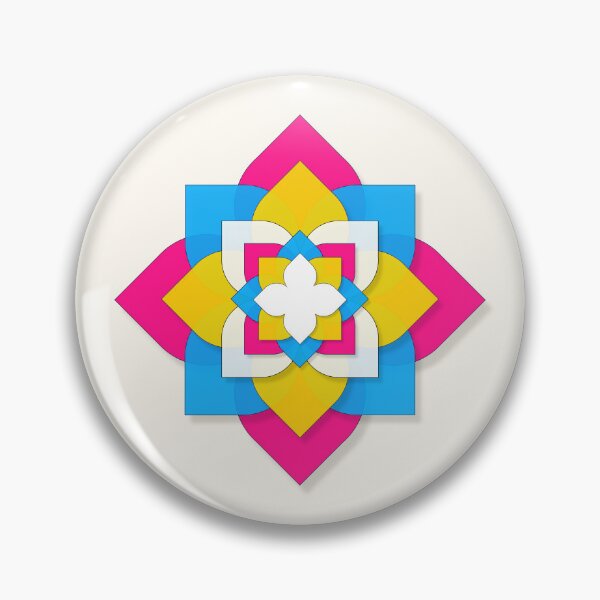 Item preview, Pansexual Pride Abstract Flower designed and sold by Bad Wolf Works.