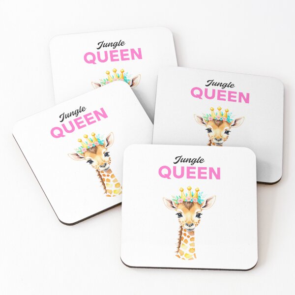Item preview, Jungle Queen Giraffe – Cute Royal Safari Art designed and sold by QuickPick Store.