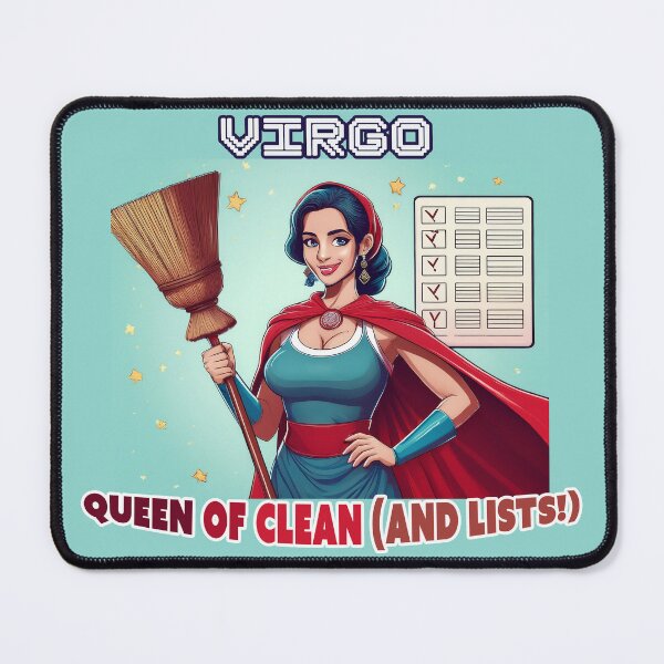 Item preview, Virgo Superhero – Queen of Clean and Lists designed and sold by JOUNO.