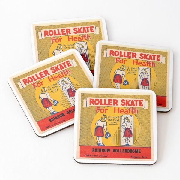 Item preview, Rainbow Rollerdrome Memphis Tennessee Roller Skating Rink Sticker Decal Label Design 2 designed and sold by tislord.