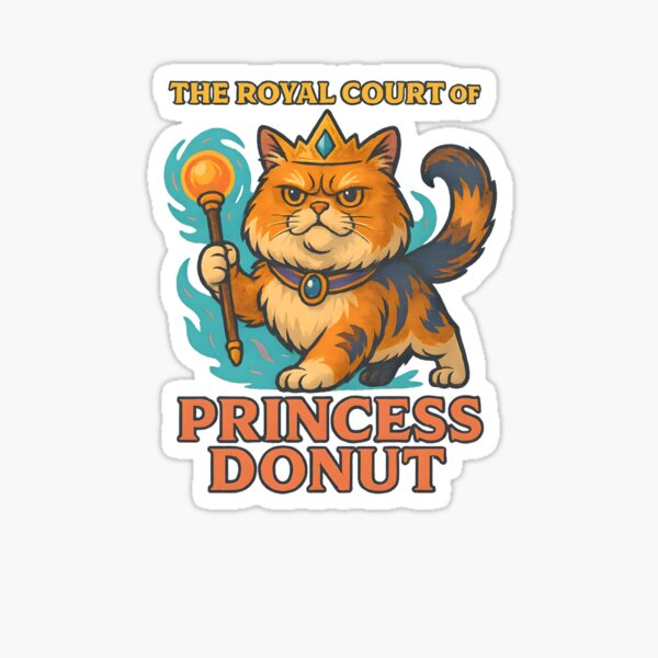 Item preview, Princess Donut – Majestic Persian Cat  | Dungeon Crawler Carl Fanart | Fantasy Gamer Tee designed and sold by ENPAWO DESIGNS.