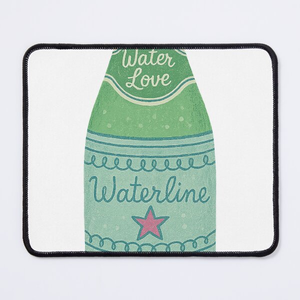 Item preview, Vintage Green Bottle Illustration – Water Love Pop Art Print designed and sold by weirdfishes123.