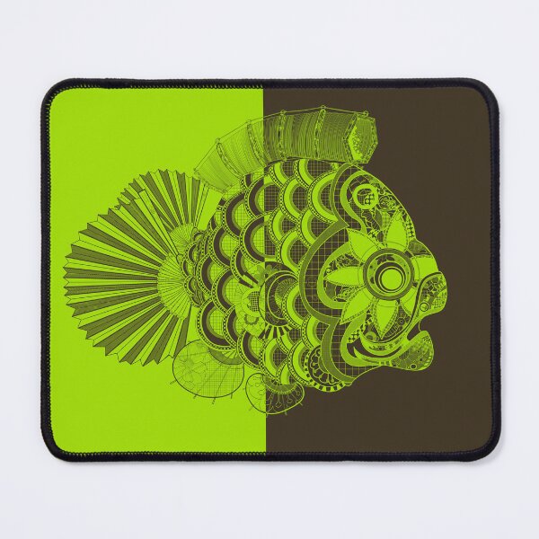 Item preview, Half & Half No. 1, chartreuse & bistre designed and sold by atalablues.