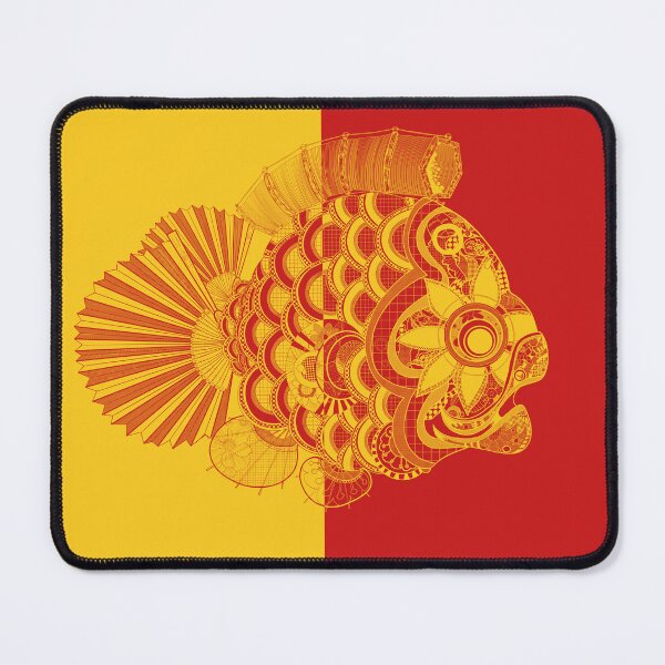 Item preview, Half & Half No. 1, tangerine yellow & venetian red designed and sold by atalablues.