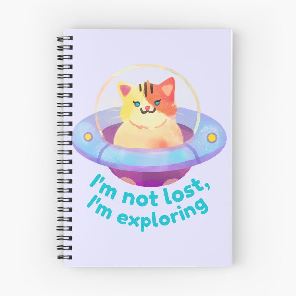 Item preview, Cute Space Cat Quote – I'm Not Lost I'm Exploring Funny Astronaut Kitty Design designed and sold by Kimagure13.