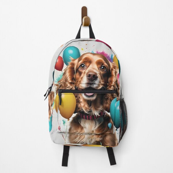 Artikelvorschau, Glücklicher Cocker Spaniel mit Luftballons: Fröhliches Fest entworfen und verkauft von QuickPick Store.