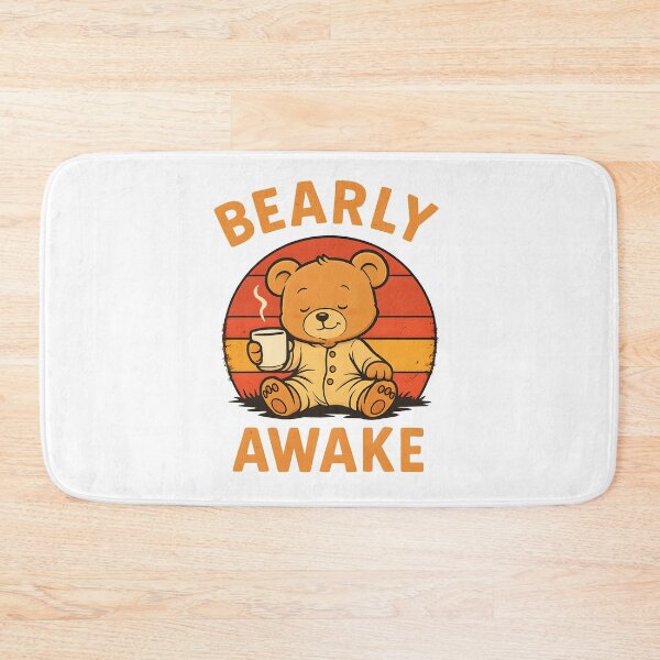 Item preview, Bearly Awake - Sleepy Bear with Coffee designed and sold by Channel1Design.