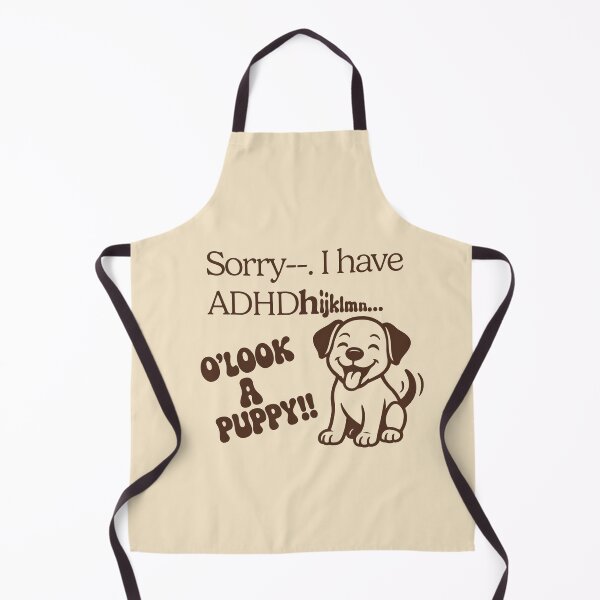 Item preview, "O'Look A Puppy!!!" ADHD Distraction Retro Tee (Brown) designed and sold by wecloseat10.