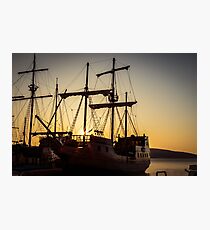 A sailer in the bay of Senj, Croatia Photographic Print
