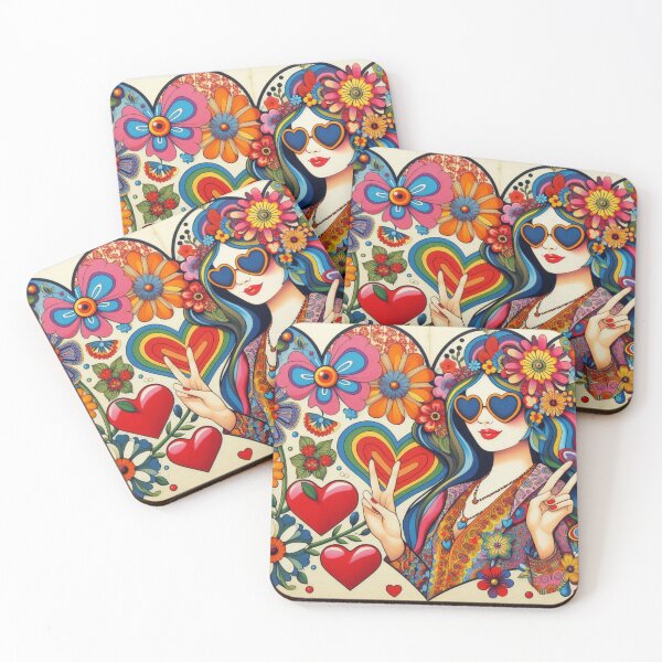 Item preview, 60's Cool Vibe Hippy Art designed and sold by TheDarkWardrobe.