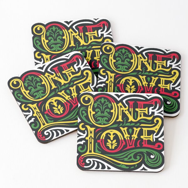 Item preview, One Love Rasta Typography – Reggae Roots and Unity Vibes designed and sold by Purposemaster.