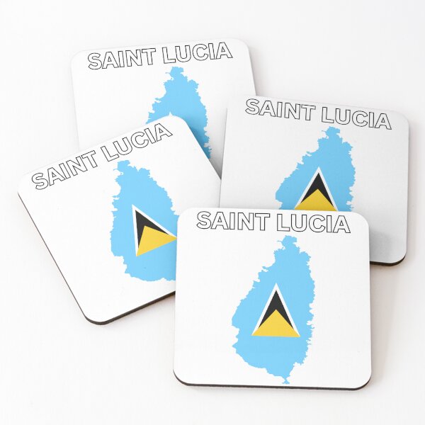 Item preview, Saint Lucia Flag Map Design designed and sold by atomstartup.