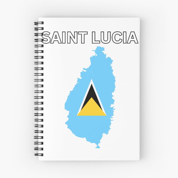 Item preview, Saint Lucia Flag Map Design designed and sold by atomstartup.
