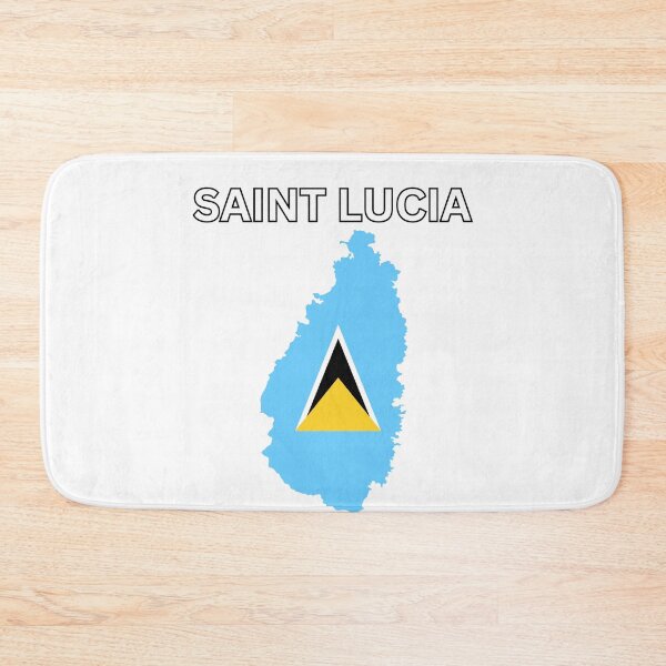 Item preview, Saint Lucia Flag Map Design designed and sold by atomstartup.