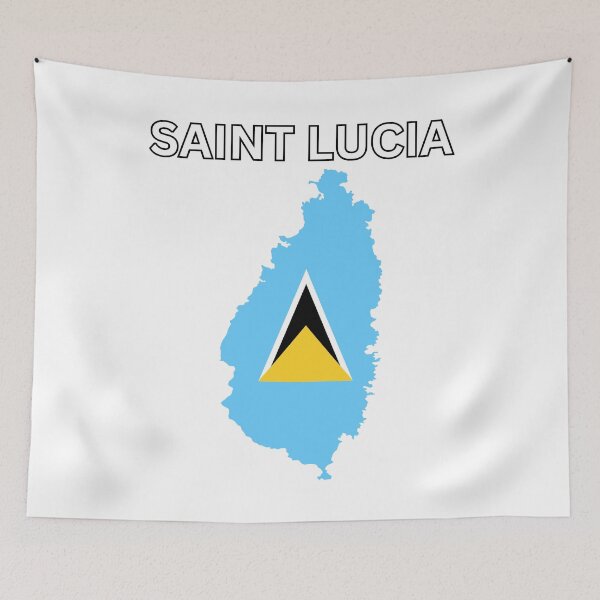 Item preview, Saint Lucia Flag Map Design designed and sold by atomstartup.