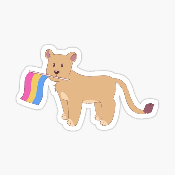 Item preview, Pansexual Pride Flag Lioness Illustration Design designed and sold by sunfleurart.