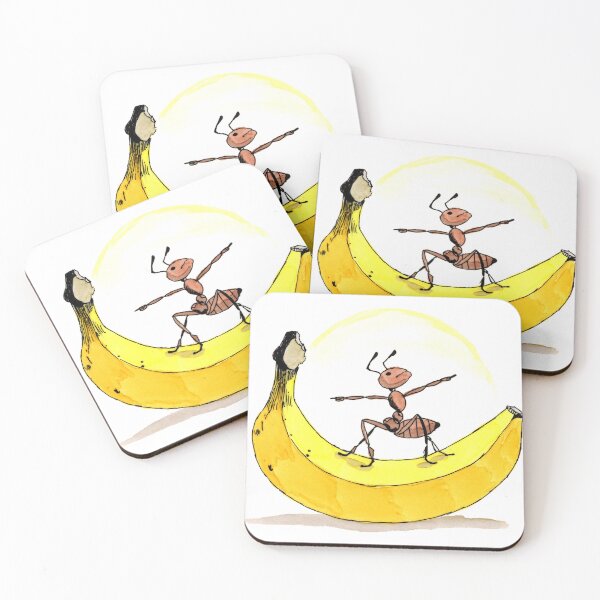 Item preview, Morning Yoga on a Banana designed and sold by Scribbles & Doodles by Jinx.
