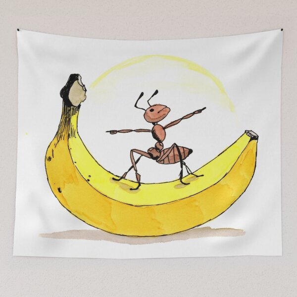 Item preview, Morning Yoga on a Banana designed and sold by Scribbles & Doodles by Jinx.