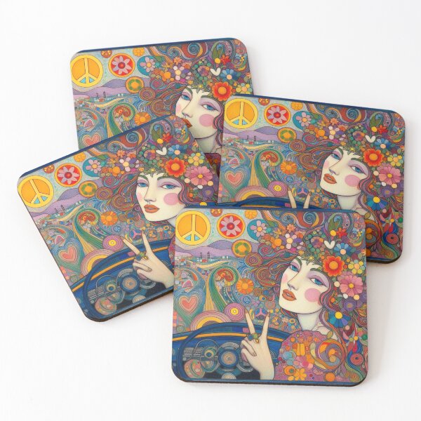 Item preview, 60's Cool Vibe Hippy Art designed and sold by TheDarkWardrobe.