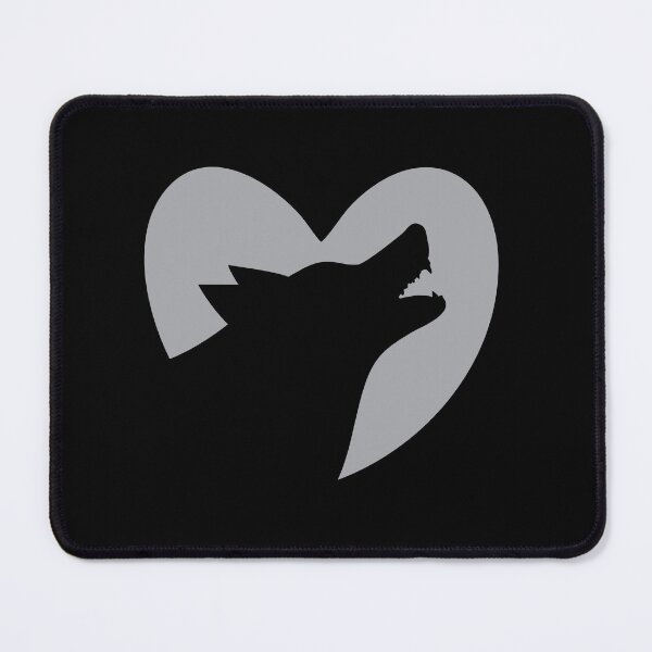 Item preview, Wolf howling heart shape designed and sold by jazzydevil.