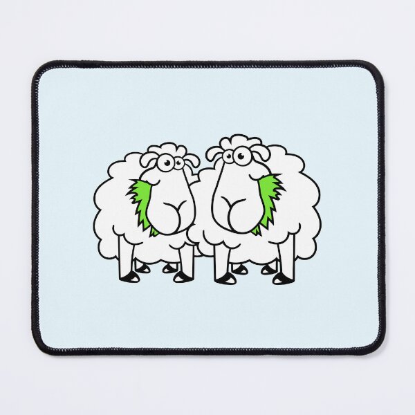 Item preview, Two Sheep Eating Grass 2 Friends Team Hungry Crew designed and sold by shirt-o-mat.