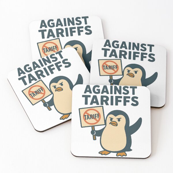 Item preview, Penguins Against Tariffs | Funny Protest Meme T-Shirt – “Flippers Up!” designed and sold by American Steel.