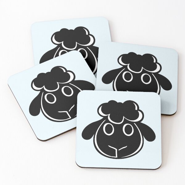 Item preview, Black Sheep Face Head Small Cute Child Lamb Comic designed and sold by shirt-o-mat.