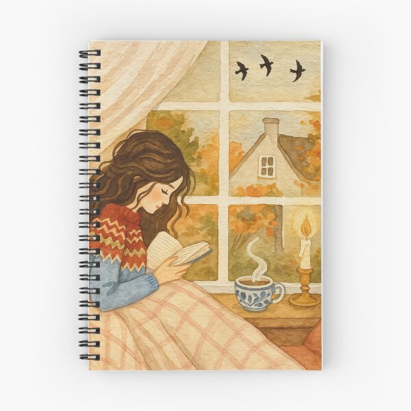 Item preview, Cozy Autumn Reading Nook Art – Book Lover Watercolor Print designed and sold by BeaconMarketing.