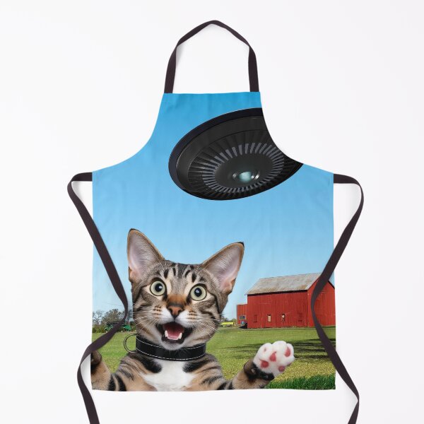Item preview, Cat and UFO selfie designed and sold by PBdesignshop.