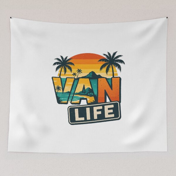 Item preview, Van Life Retro Sunset Palm Tree designed and sold by Alex Songs.